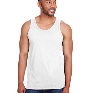 Champion Men's Ringspun Cotton Tank Top S WHITE