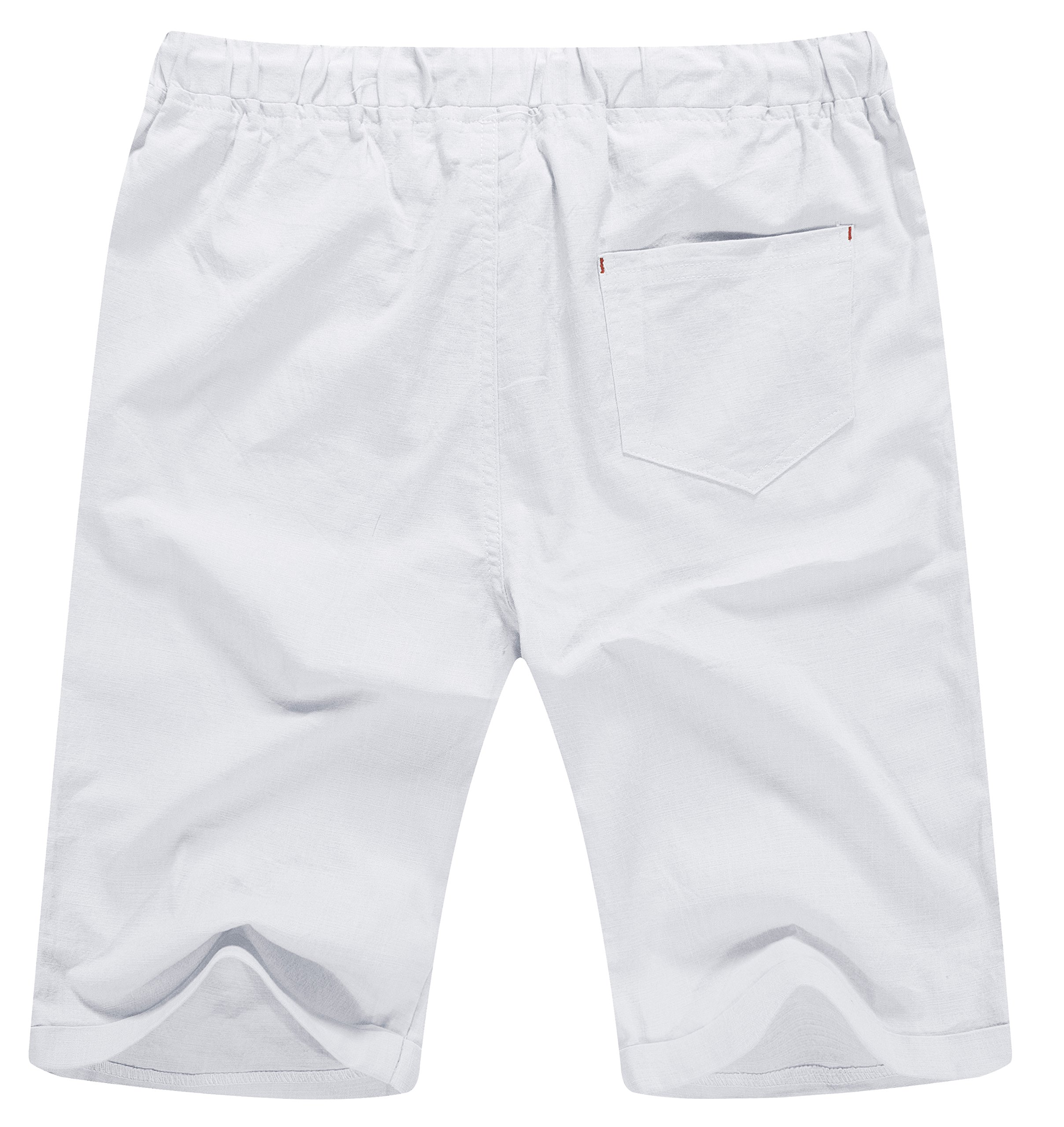 Sailwind Men’s Linen Shorts Casual Drawstring Summer Beach Shorts