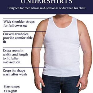 Fruit of the Loom Men's Tall Tag-Free Undershirts, Big Man-Tank-3 Pack, 3X-Large