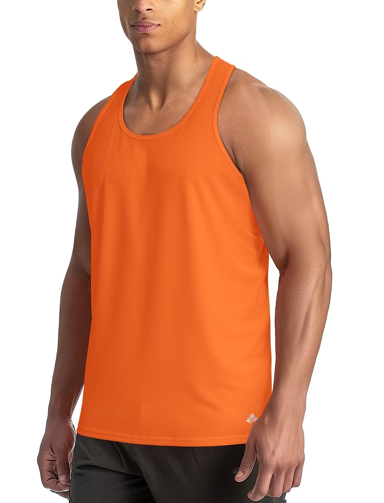 Zengjo Mens Running Tank Top(Orange,M)