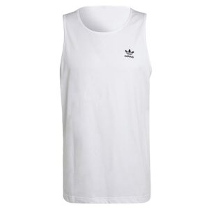 adidas Originals Men's Trefoil Essentials Tank Top, White, Medium