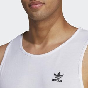 adidas Originals Men's Trefoil Essentials Tank Top, White, Medium