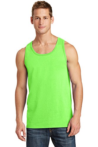 Port & Company Core Cotton Tank Top. PC54TT Neon Green