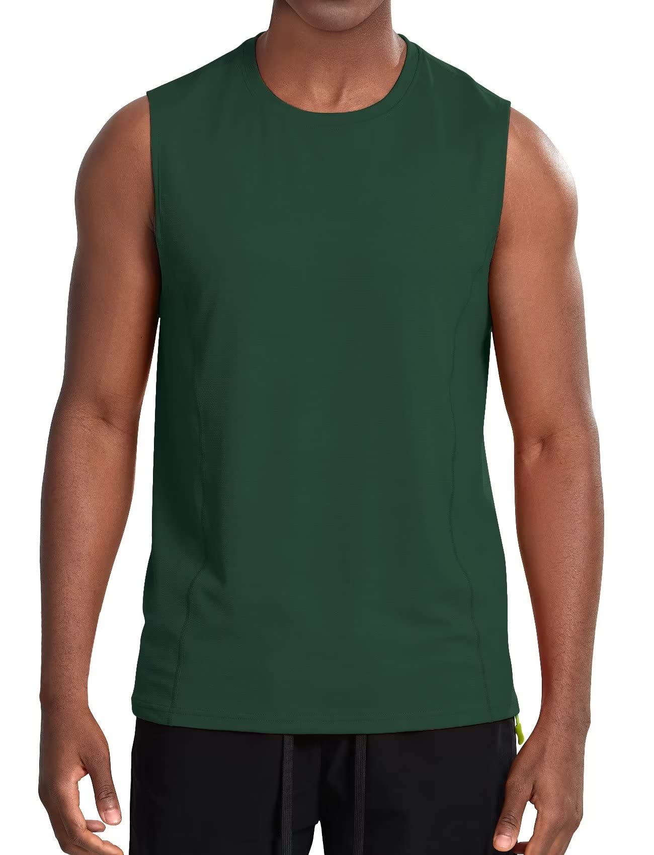 Zengjo Mens Athletic Tank Tops(Green,XL)