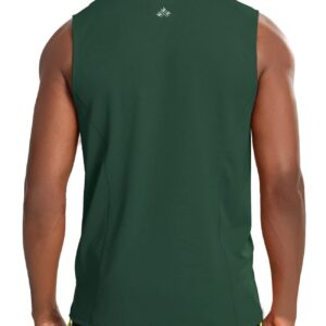 Zengjo Mens Athletic Tank Tops(Green,XL)