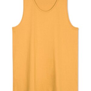 Men's Sleeveless Premium Basic Casual Solid Tank Top Shirts XL Squash Gold