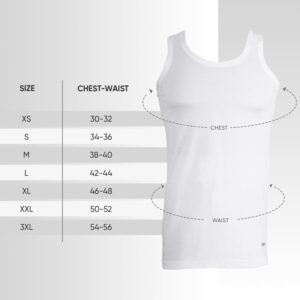 Mody Tank Tops Men Undershirts, Cotton Mens Tank Top, Breathable Men Undershirts, Ultra Soft Men's Tank Tops Pack 2 White