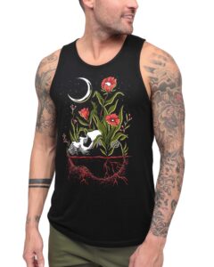 into the am final rest graphic tank tops for men - summer beach sleeveless fashion men's tank tops (black, large)