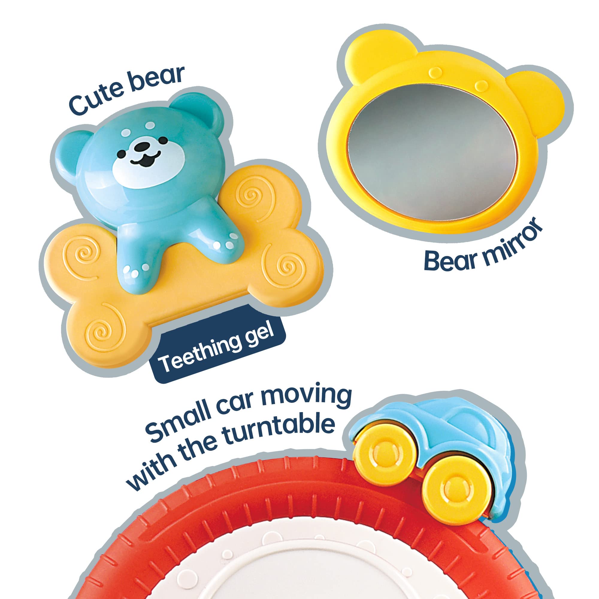 Baby car toys with steering wheel center for play and kick (Car)