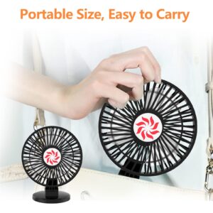 HZD USB Fan, Portable Quiet 3 Speeds Wind Desktop Personal Fan,Small But Powerful, Plug in Power Fan for Home Office Travel Bedroom Desktop (Black)