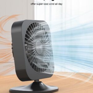 Zuvas Mini Desk Fan Small Powerful Personal Fan Strong Airflow USB Fan 3 Speed Adjustable Table Fan 70° Tilt Electric Portable Fan, for Indoor Outdoor Home Office Car Travel, 4 inch Black