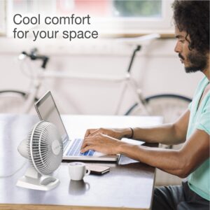 Lasko 2002W Personal Fan, 6-Inch, White, 2002