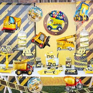 9 pcs Construction Balloons,Construction Birthday Party Supplies,Kids Birthday Party Favor Decorations Perfect for Your Dump Truck Party