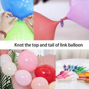 IN-JOOYAA 6 Inch White Latex Link Balloon 100 Pcs Quick Linkable Balloon for Party Decoration