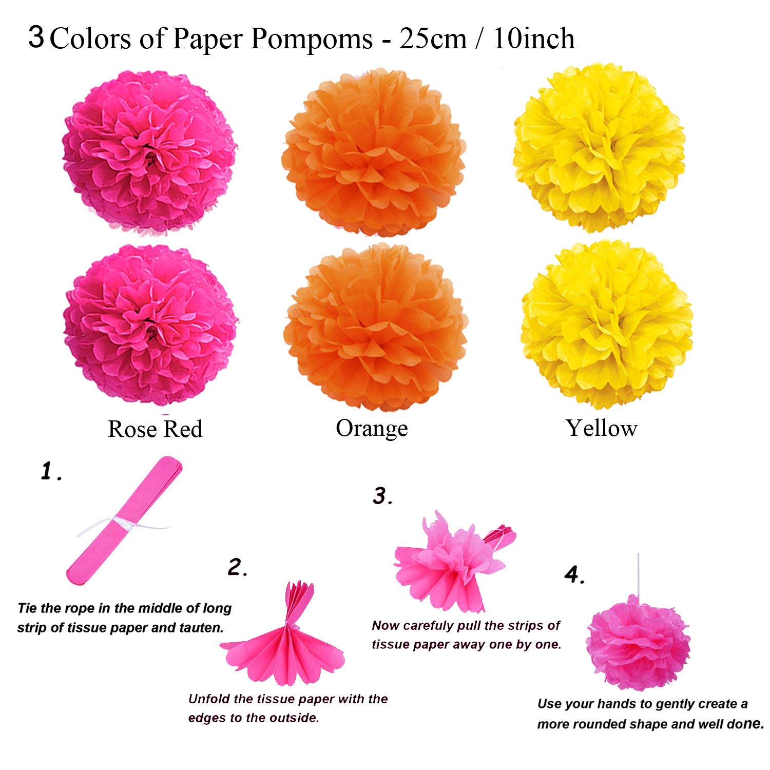 ZERODECO Birthday Decoration Set, Happy Birthday Banner Bunting with 4 Paper Fans Tissue 6 Paper Pom Poms Flower 10 Hanging Swirl and 20 Balloon for Birthday Party Decorations - Multicoloured