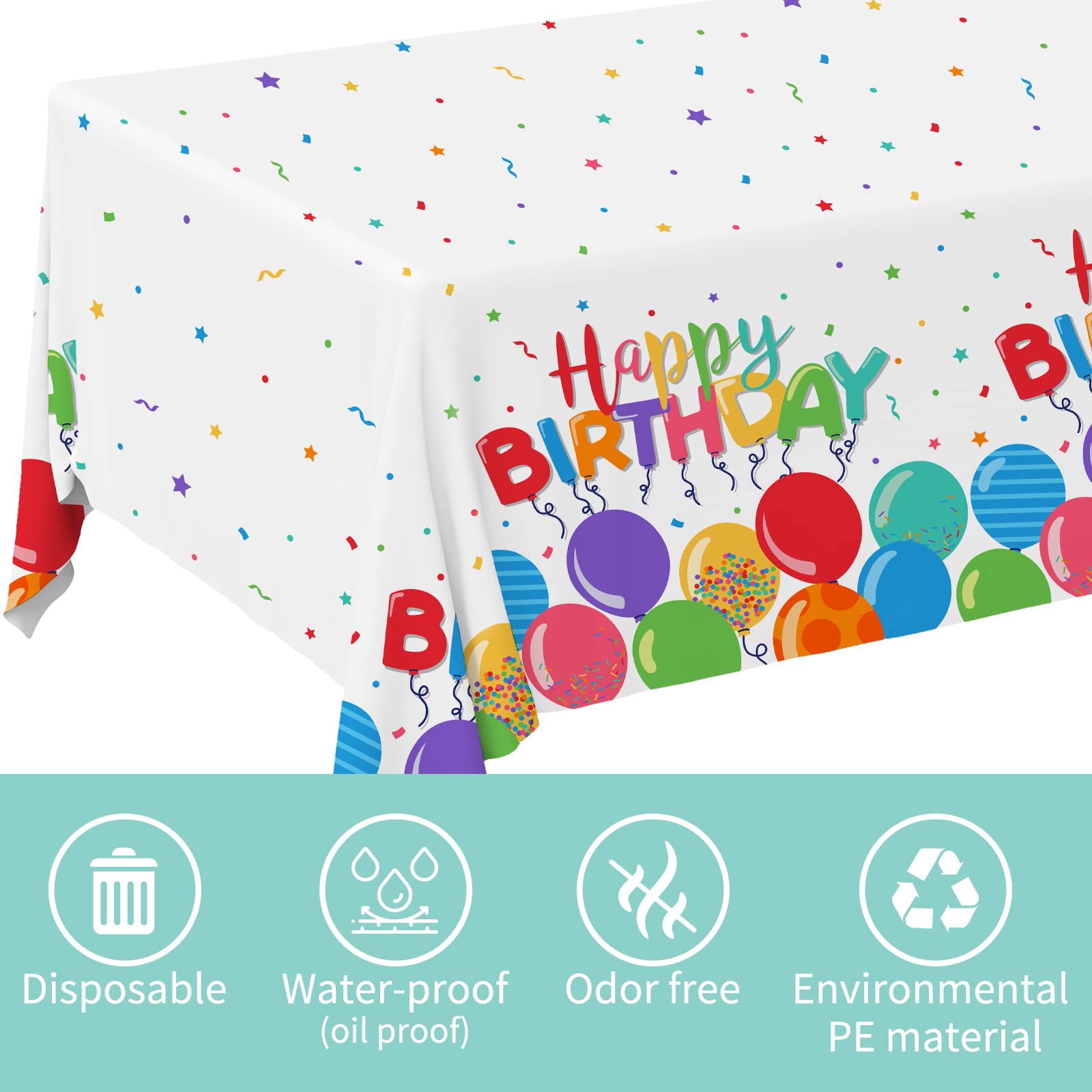 Birthday Party Supplies Disposable Paper Plates Napkins Cups Tablecloth and Banner for Kid’s Birthday Party Decorations, Serve 25