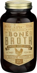 epic homestyle savory chicken bone broth, whole30, 14fl oz jar (pack of 6)