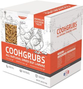 coohgrubs premium grade dried black soldier fly larvae for chickens and other poultry 2 lb. box