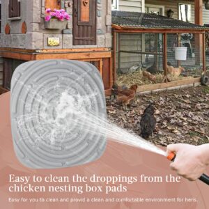 HUIJUTCHEN Nesting Box Pads for Chickens, Washable 4 Pack Chicken Nesting Box Pads for Laying Eggs, Sponge Nesting Pads for Chicken Coop, Chicken Bedding for Coop Nesting Box, Grey