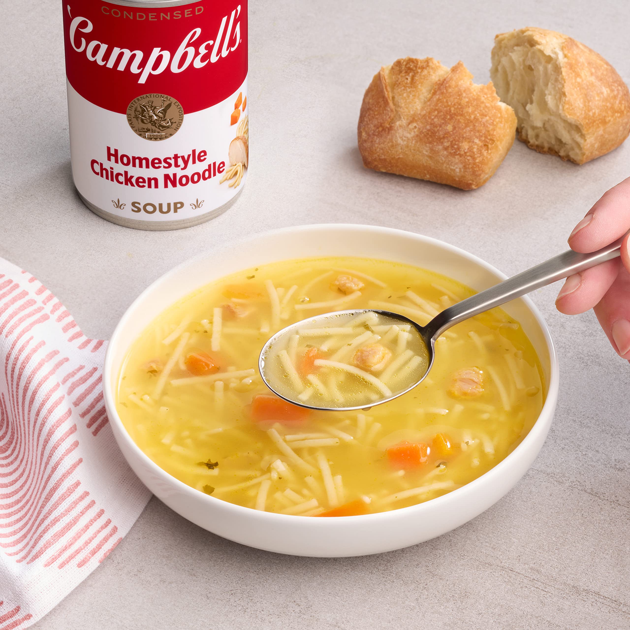 Campbell’s Condensed Homestyle Chicken Noodle Soup, 10.5 Ounce Can (Pack of 12)