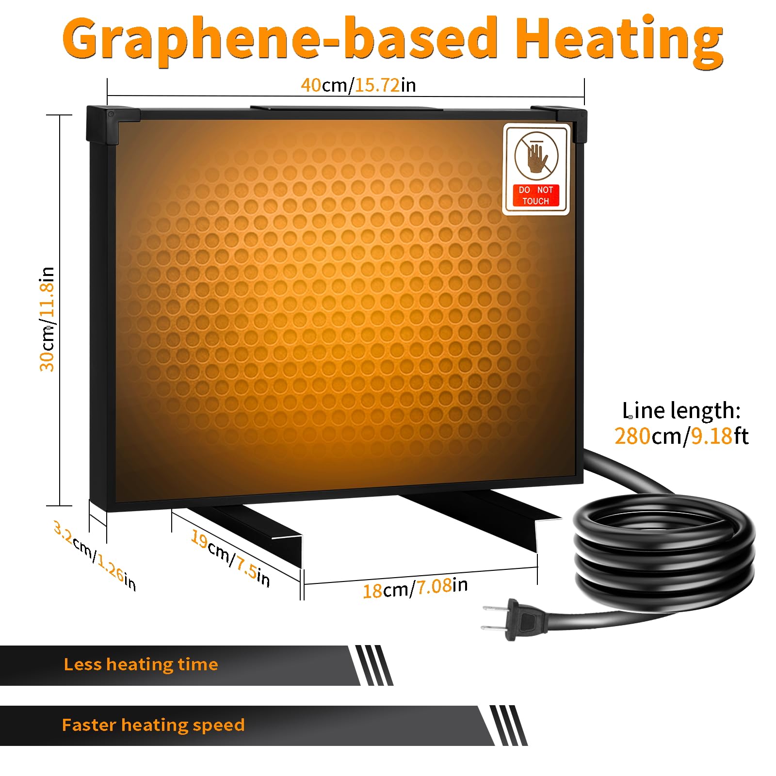 Ziopetru Chicken Coop Heater, Winter Poultry Warmer Coop Heater, Radiant Coop Heating Panel 9ft Anti-bite Cable, Suitable for Keeping Chickens Dogs Cats and Other Pets Warm