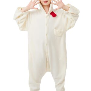 CANASOUR Unisex Halloween Kids Chicken Onesie For 5T Girls Costume Party Cosplay Pyjamas (Height 43-47”, 5T, Chicken)