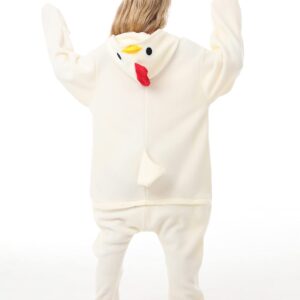 CANASOUR Unisex Halloween Kids Chicken Onesie For 5T Girls Costume Party Cosplay Pyjamas (Height 43-47”, 5T, Chicken)