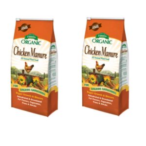 espoma organic gm3 3.75 lb organic chicken manure plant food, 2 pack