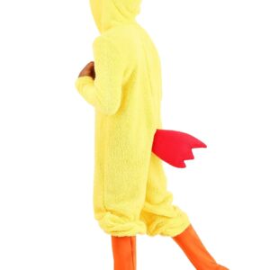 Fun Costumes Cluckin' Chicken for Kids, Yellow Baby Chick Hooded Bodysuit Outfit for Children Medium