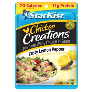 StarKist Chicken Creation Zesty Lemon Pepper - 2.6 oz Pouch (Pack of 12)