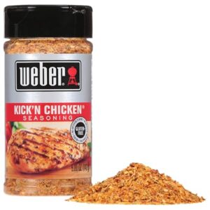 Weber Kick'n Chicken Seasoning, 5 Ounce Shaker (Pack of 6)