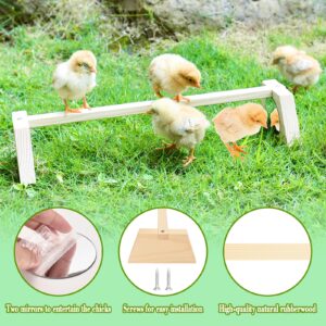 Chicken Perch for Brooder with Mirror S SANGLE SOPFFY Baby Chicken Supplies Chicken Toys Chick Jungle Gym Roosting Bar Coop and Brooder Training Chicken Stand Toy for Chicks Parrots Pets,Trapezoidal…