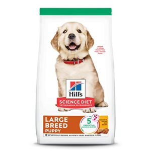 hill's science diet puppy, large breed puppy premium nutrition, dry dog food, chicken & brown rice, 27.5 lb bag