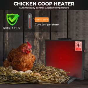 Chicken Coop Heater, Radiant Coop Heater Panel for winter, Chicken Heater Heating Panel Chicken Coop Accessories, Heat Warmer for Chicks Dogs Cats Pets Animals