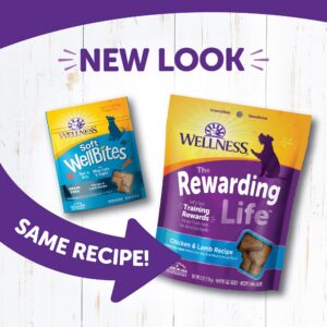 Wellness Rewarding Life Grain-Free Soft Dog Treats, Made in USA with Healthy Ingredients, Ideal for Training (Chicken & Lamb Recipe, 6-Ounce Bag)