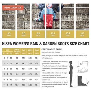 HISEA Women's Rain Boots Waterproof Mid Calf Garden Boots for Women