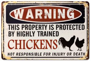 bestylez funny chicken coop warning sign outdoor chicken house decor gifts for chicken lovers 12" * 8" (219)