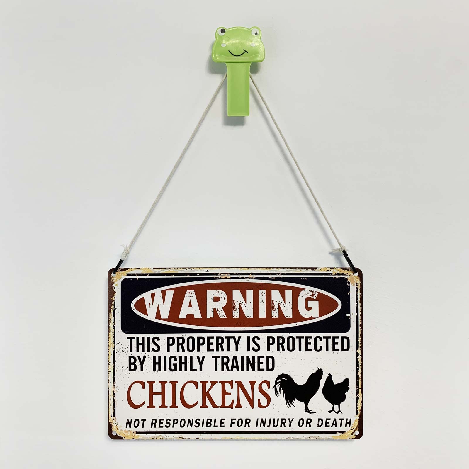 Bestylez Funny Chicken Coop Warning Sign Outdoor Chicken House Decor Gifts For Chicken Lovers 12" * 8" (219)