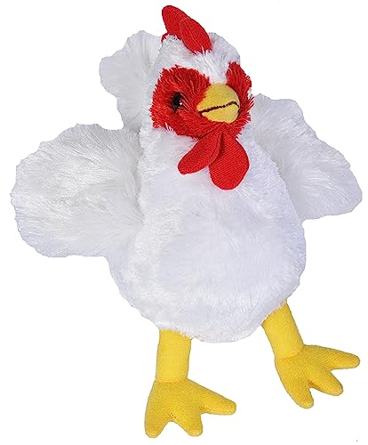 Wild Republic Chicken Plush, Stuffed Animal, Plush Toy, Gifts for Kids, Hug’Ems 7"