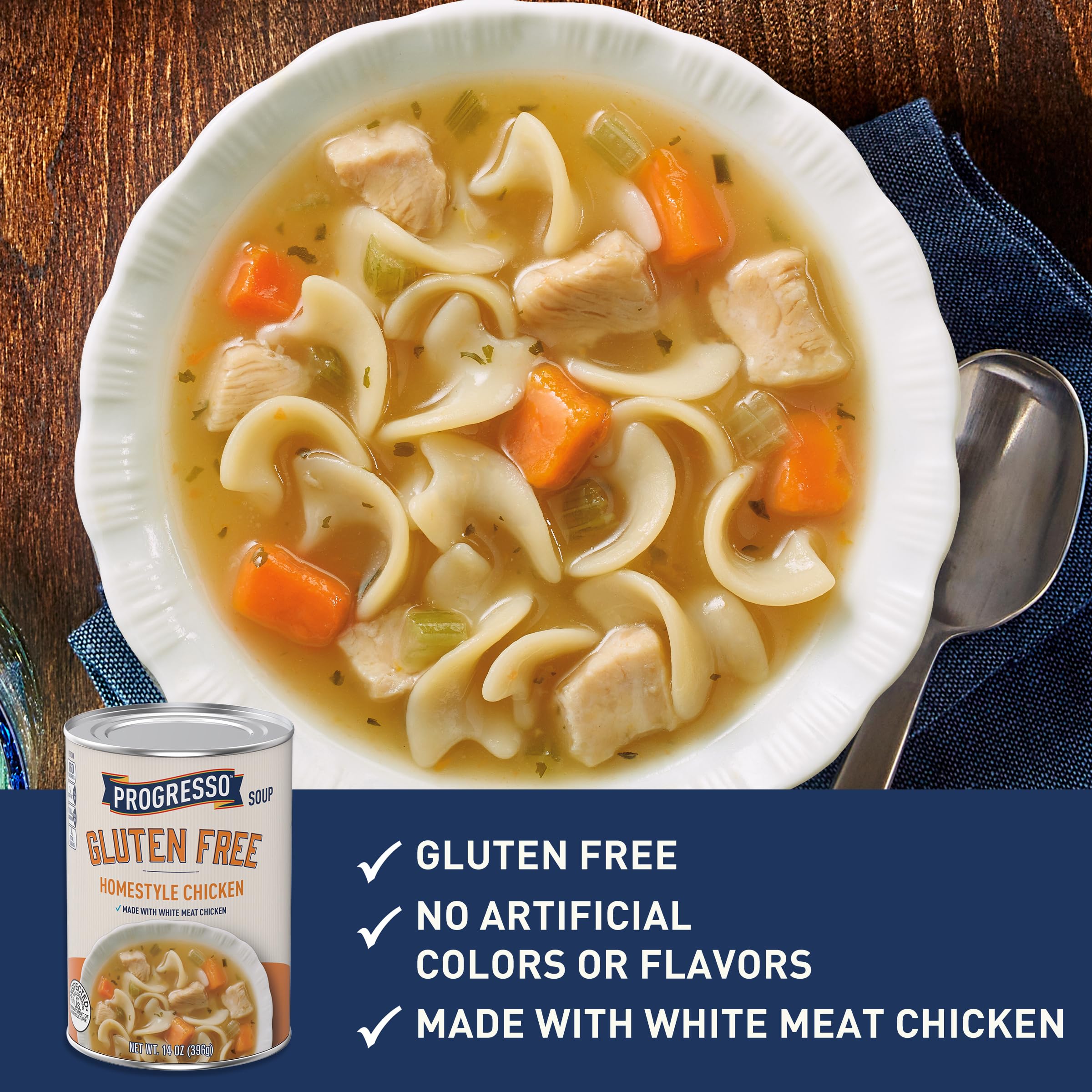 Progresso Gluten Free Homestyle Chicken Soup, 14 oz. (Pack of 8)