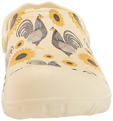 Western Chief Easies Eva Clogs for Women Offers Comfortable Ankle Strap, Synthetic Insole, and Slip-On Style Rooster 9 M