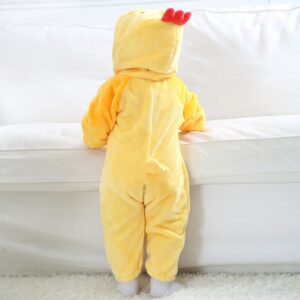 MerryJuly Baby Halloween Costumes For Kids Infant Toddler Boys Girls Animal Onesie Pajamas Costume Cartoon Romper Outfit Chicken 100cm/18-24 Months