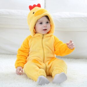 MerryJuly Baby Halloween Costumes For Kids Infant Toddler Boys Girls Animal Onesie Pajamas Costume Cartoon Romper Outfit Chicken 100cm/18-24 Months