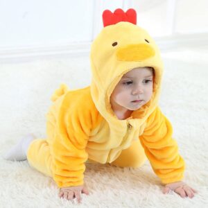 MerryJuly Baby Halloween Costumes For Kids Infant Toddler Boys Girls Animal Onesie Pajamas Costume Cartoon Romper Outfit Chicken 100cm/18-24 Months