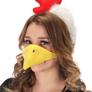 elope - Chicken Headband and Beak Mask Costume Accessory Kit for Adult and Kids