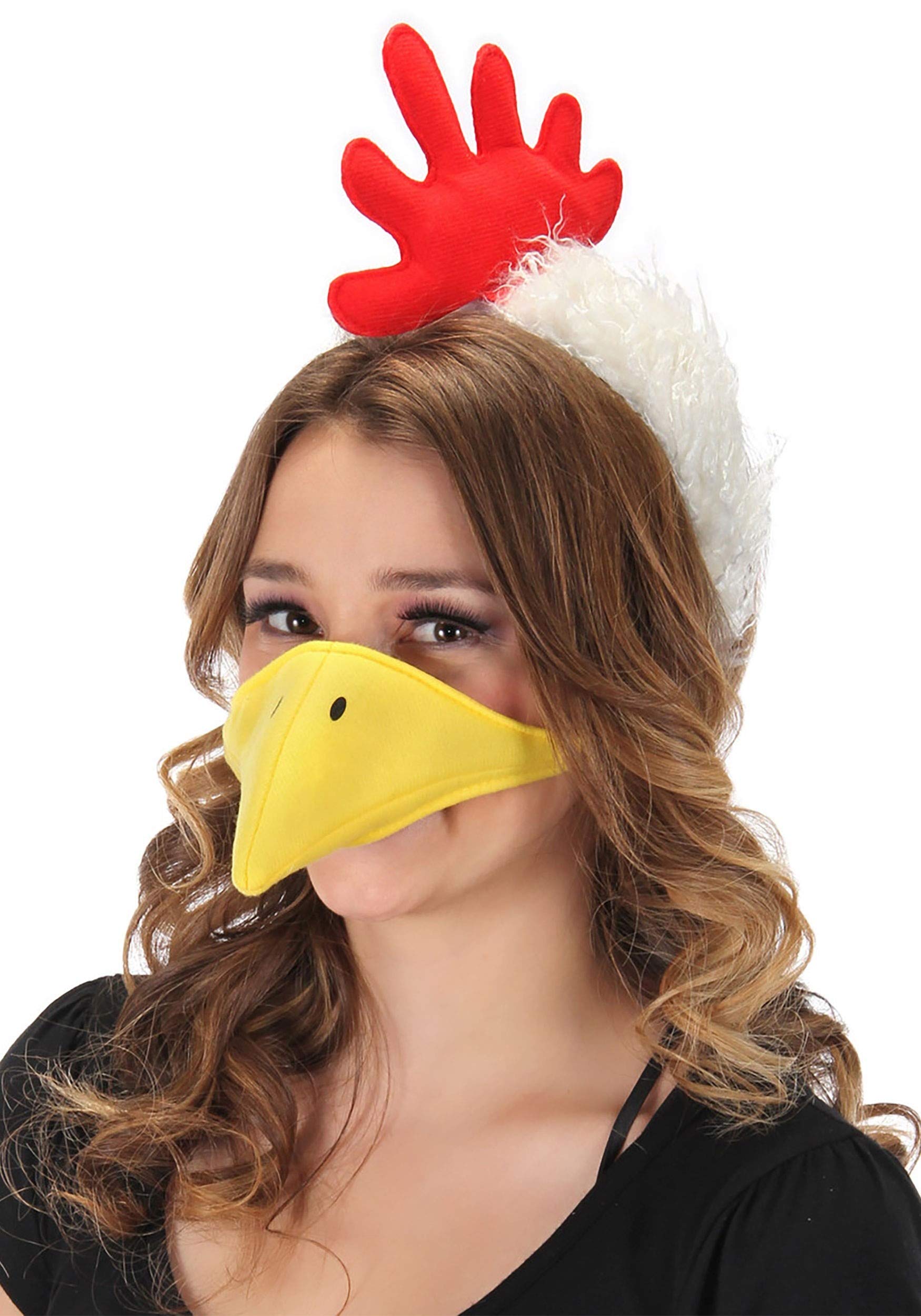 elope - Chicken Headband and Beak Mask Costume Accessory Kit for Adult and Kids