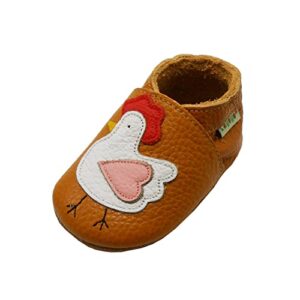 SAYOYO Baby Chicken Soft Sole Leather Infant Toddler Prewalker Shoes (18-24 months)