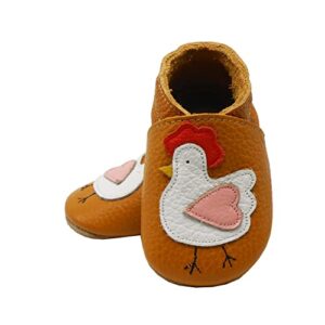 SAYOYO Baby Chicken Soft Sole Leather Infant Toddler Prewalker Shoes (18-24 months)