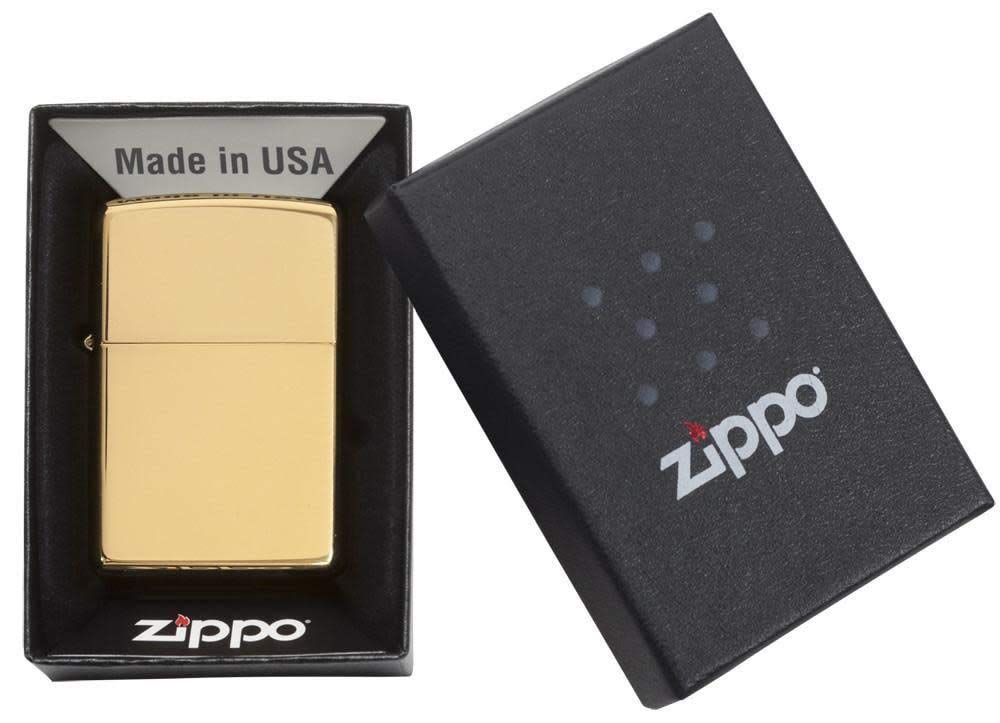 Zippo 254B High Polish Brass Pocket Lighter