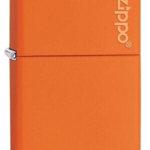 Zippo Classic Orange Matte with Logo Pocket Lighter